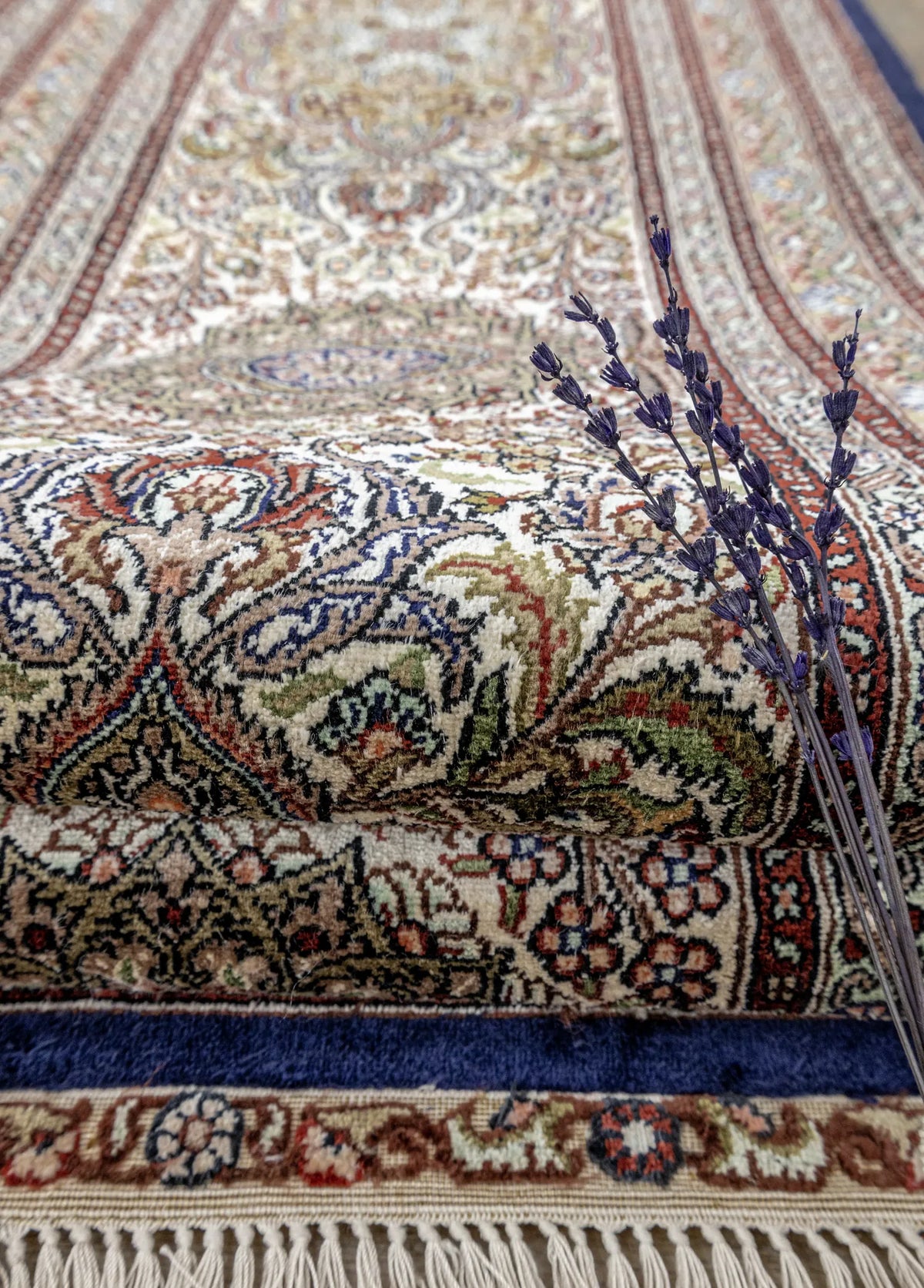Soho Antiq-Varamin Madalyon Desenli İpek Halı 305x414 Cm-4-milagron.live