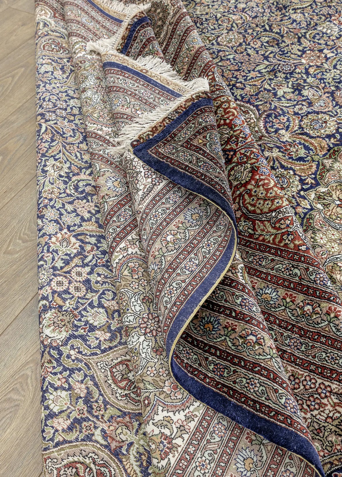 Soho Antiq-Varamin Madalyon Desenli İpek Halı 305x414 Cm-6-milagron.live