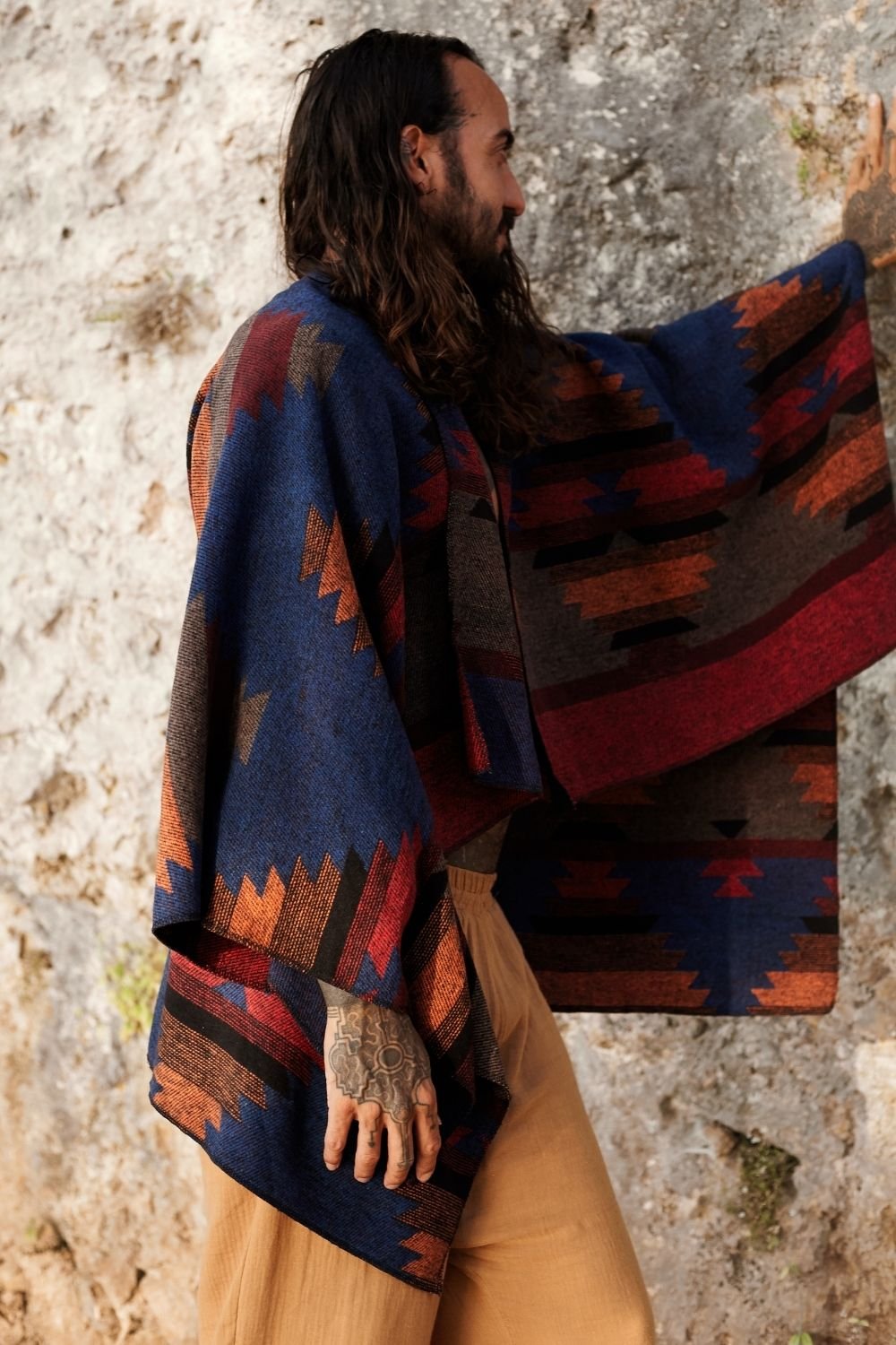 Soluna-Blues Scarf Poncho-Panço-3-milagron.live