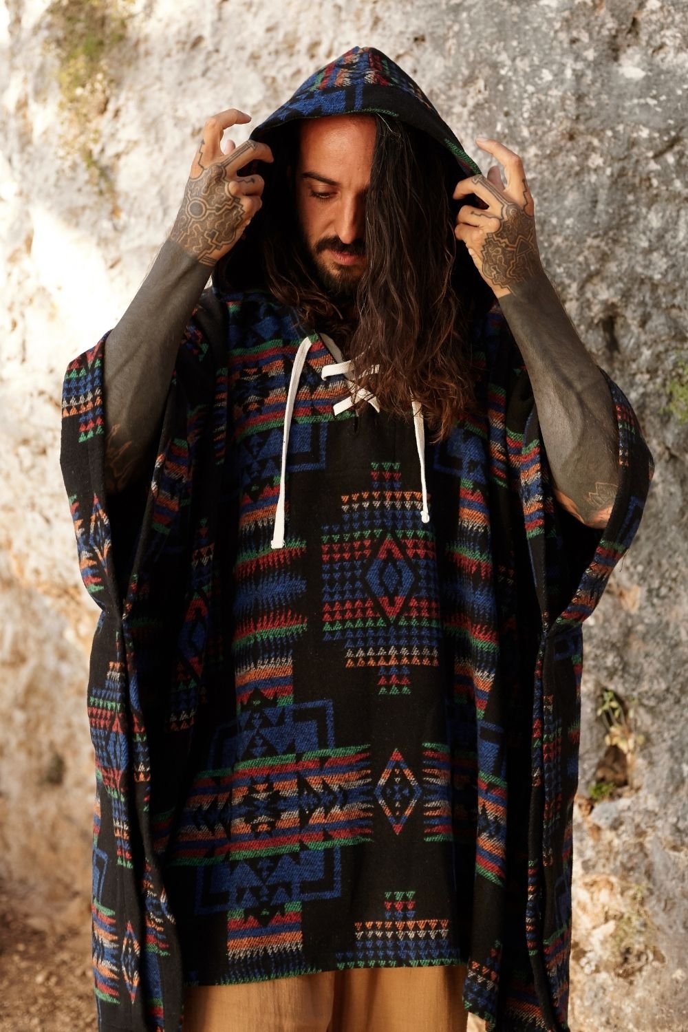 Soluna-Ocean Hooded Poncho-Panço-1-milagron.live