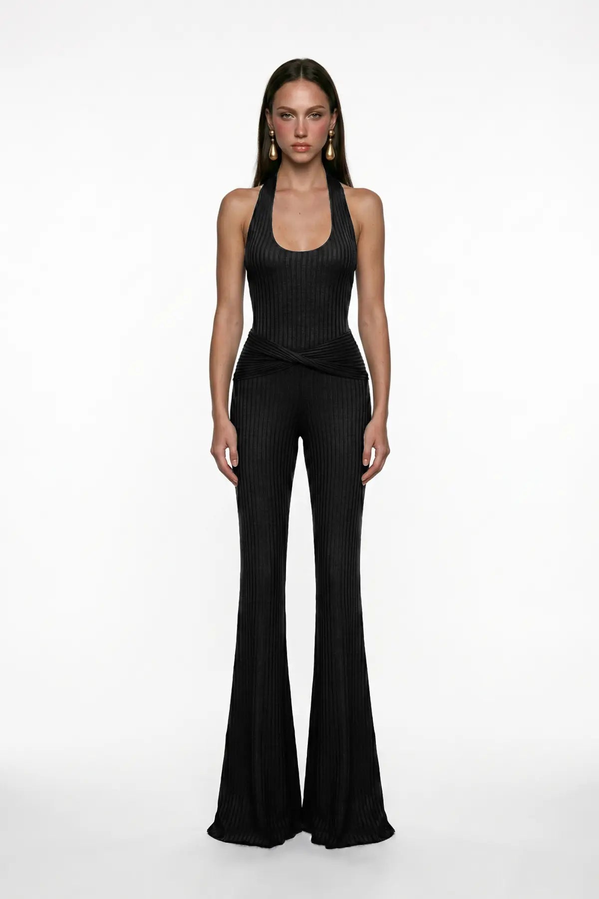 SiYah SiMli Cut-Out Detayli Tulum