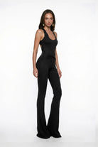 SiYah SiMli Cut-Out Detayli Tulum