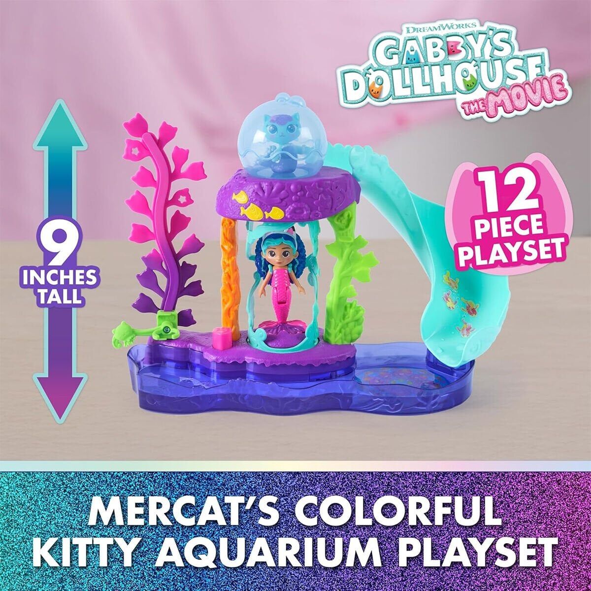 S01009006 Sun-Spm-FiGür Oyun Set Gabby S Dollhouse Renkli Akvaryum 12Prç.