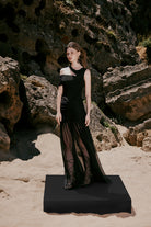 Stilla Ruched & Tulle Maxi Dress - 2