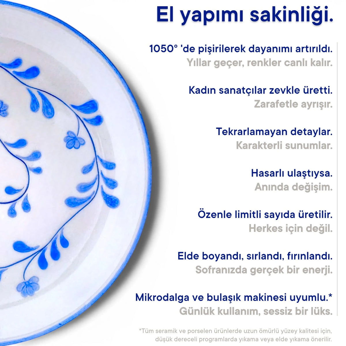 Büyük Çaydanlık Mavi Beyaz - Özel Hediye Kutulu