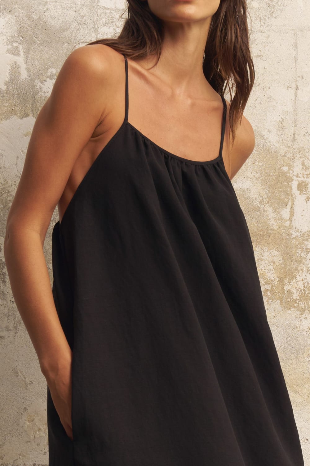 The Handloom-Bliss Flow Maxi Dress Black-Elbise-2-milagron.live
