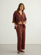 Kaya Drawstring Pants - Terracotta