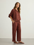 Kaya Drawstring Pants - Terracotta