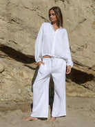Kaya Drawstring Pants - White