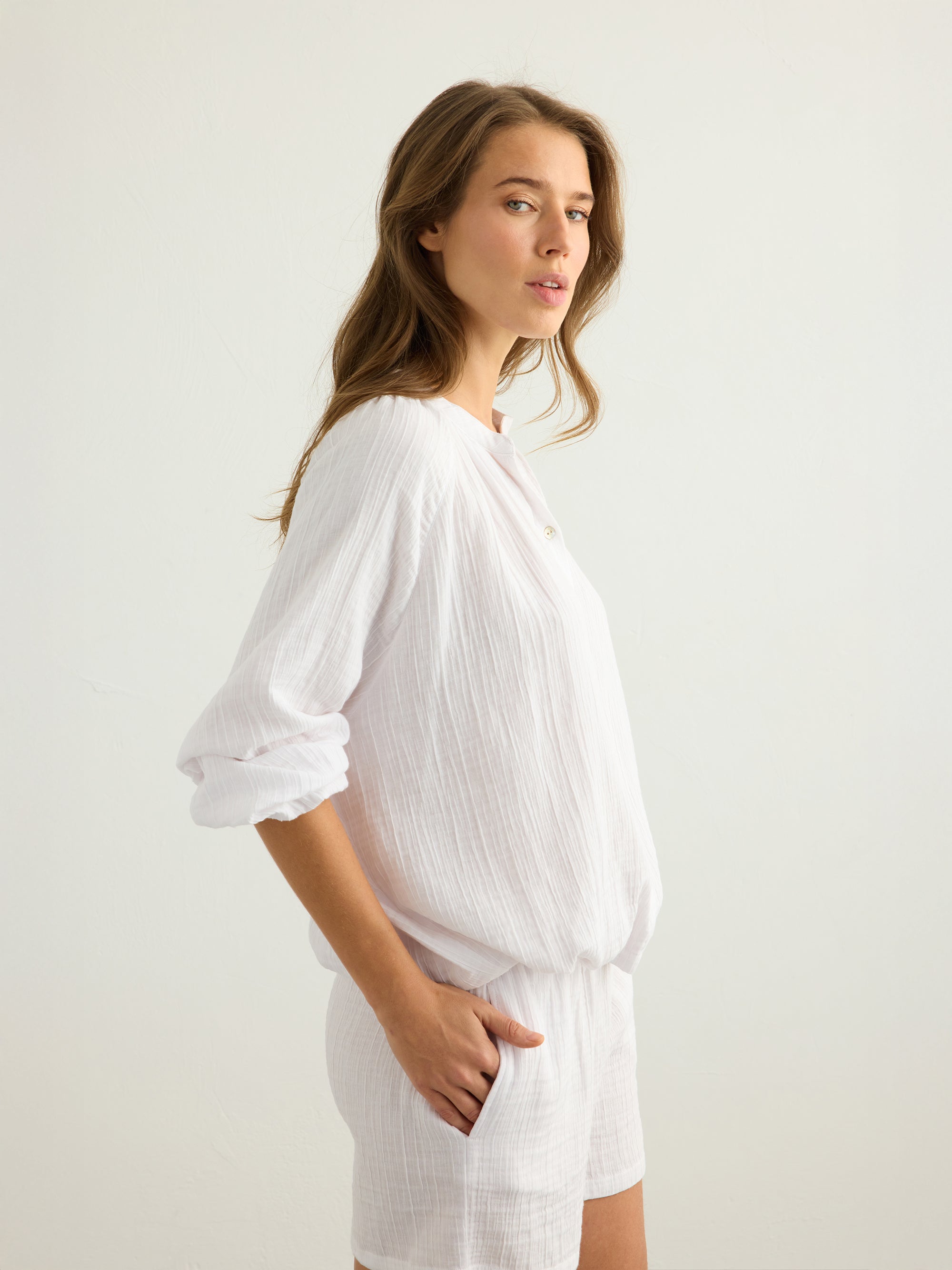 Kaya Drawstring Shorts - White