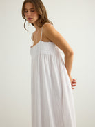 Kaya Smocked Maxi Dress - White