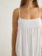 Kaya Smocked Maxi Dress - White