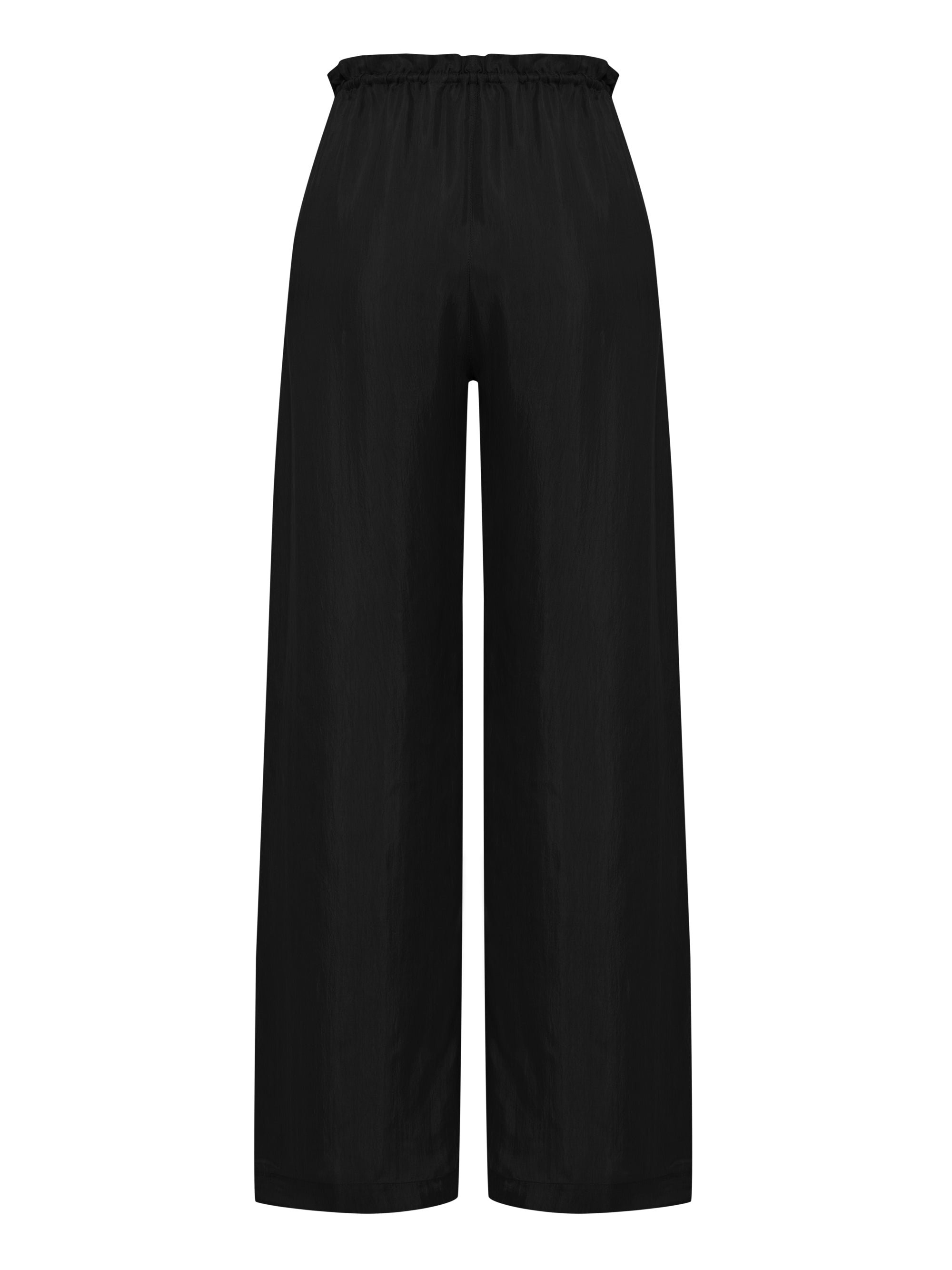The Handloom-Lucid Flow Tie Pants Black-Pantolon-8-milagron.live