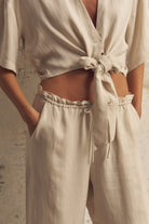 The Handloom-Lucid Flow Tie Pants Sand-Pantolon-8-milagron.live