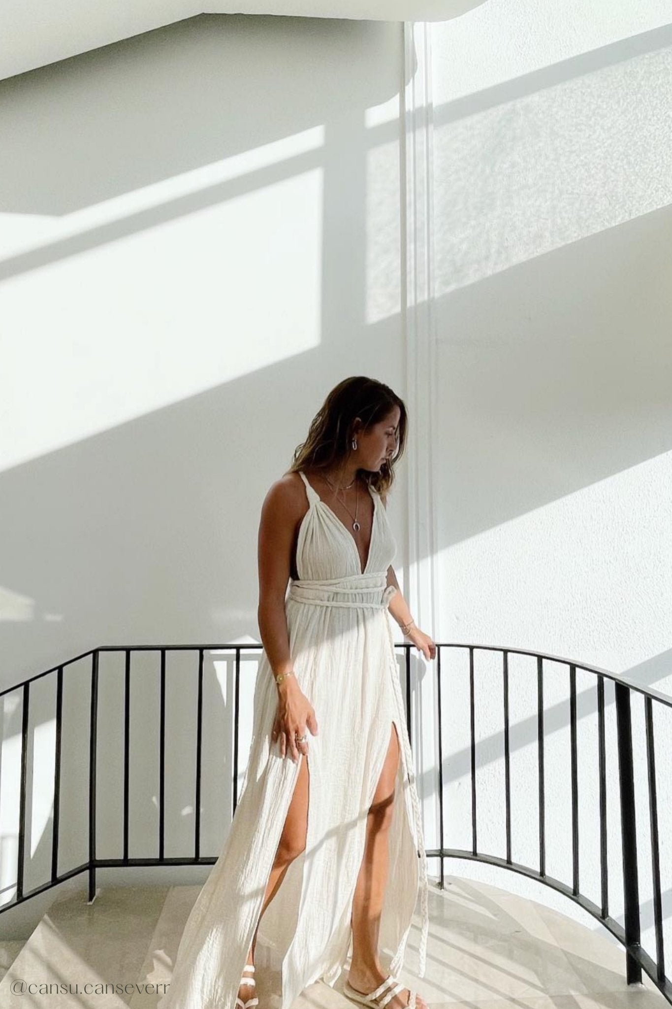The Handloom-Muse Braided Straps Dress Natural-Elbise-14-milagron.live