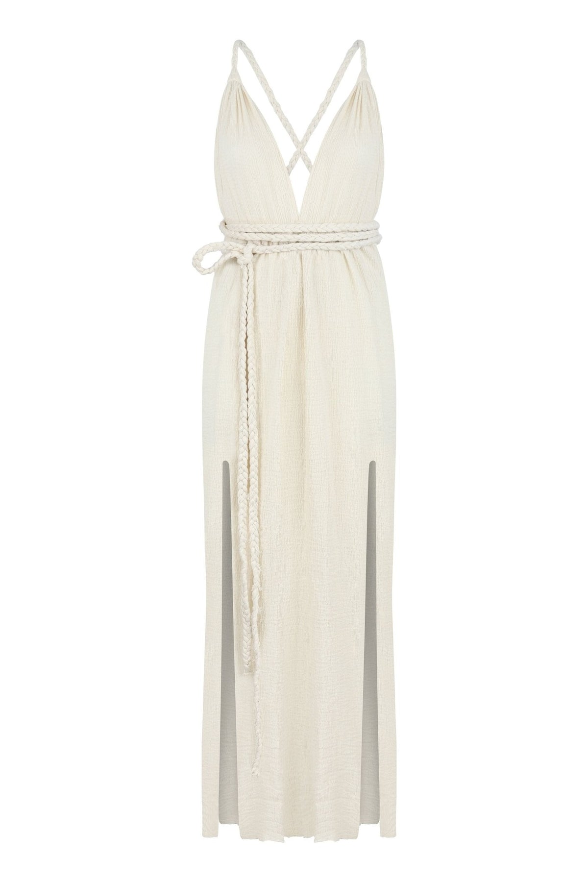 The Handloom-Muse Braided Straps Dress Natural-Elbise-15-milagron.live