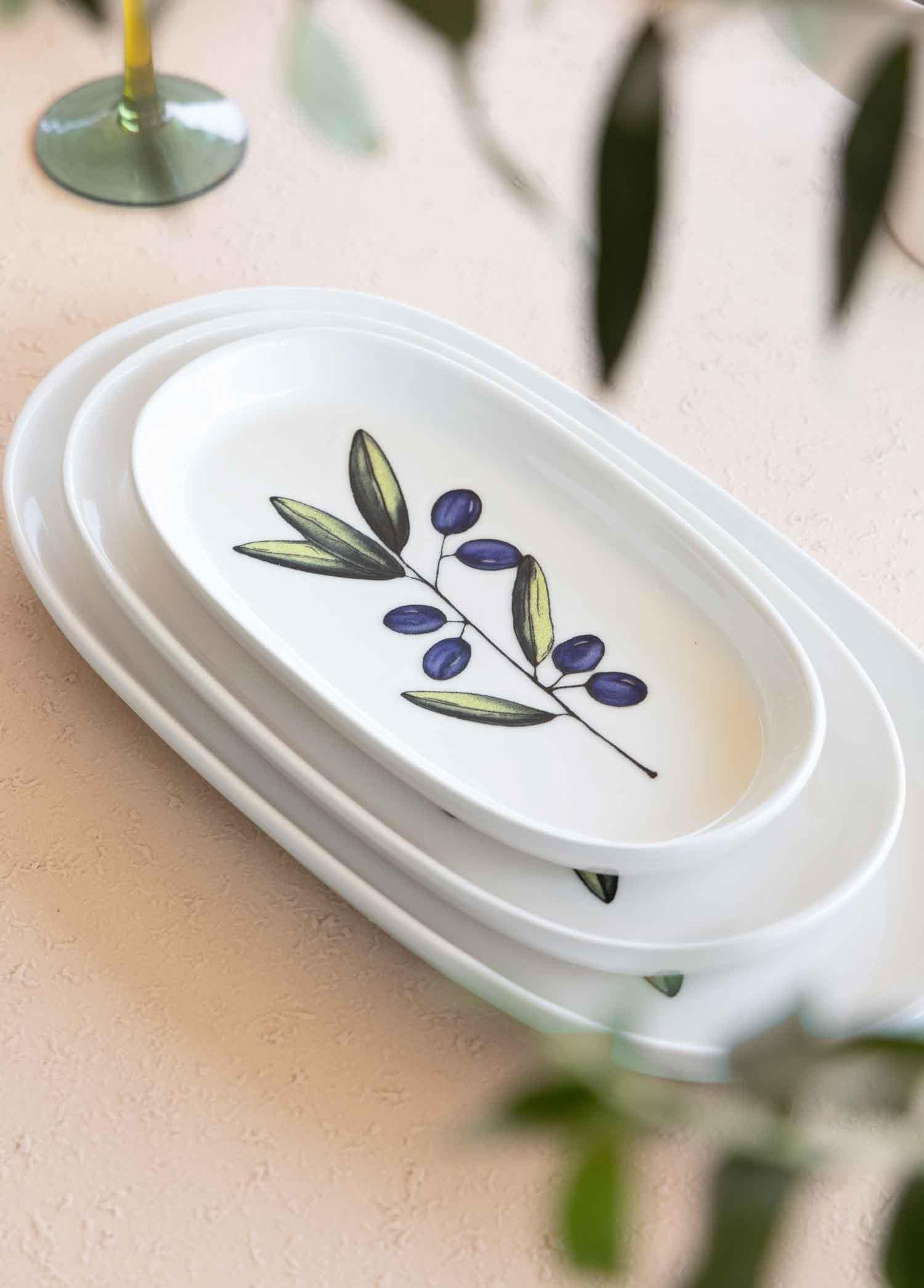 Olivos Oval Servis Tabağı 2Li 29 Cm