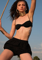 Tiny-Balenli Ayarlanabilir Siyah Bikini üstü-Bikini + Mayo-7-milagron.live