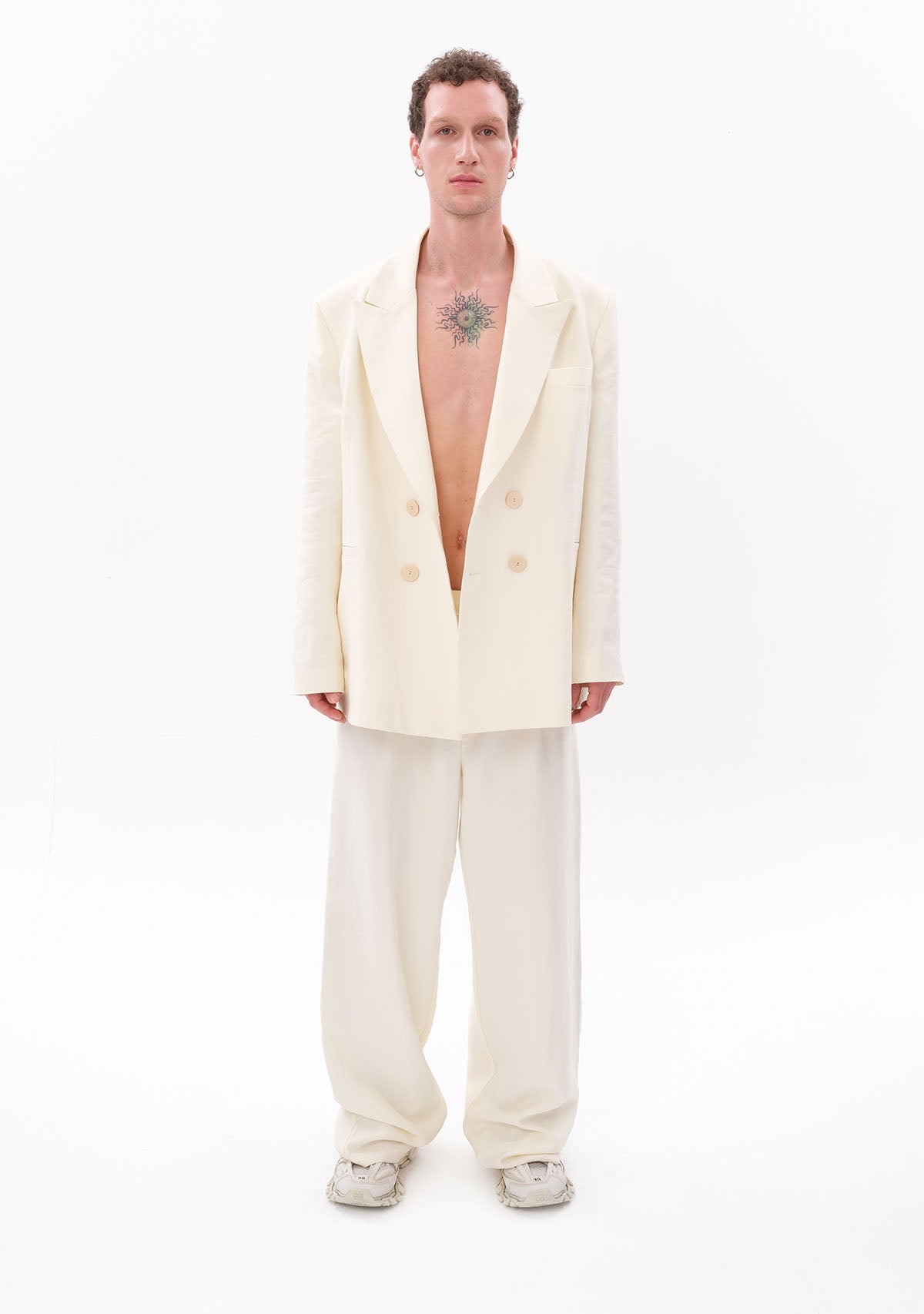 Tiny-Beyaz Tencel™ Blazer-Ceket-3-milagron.live