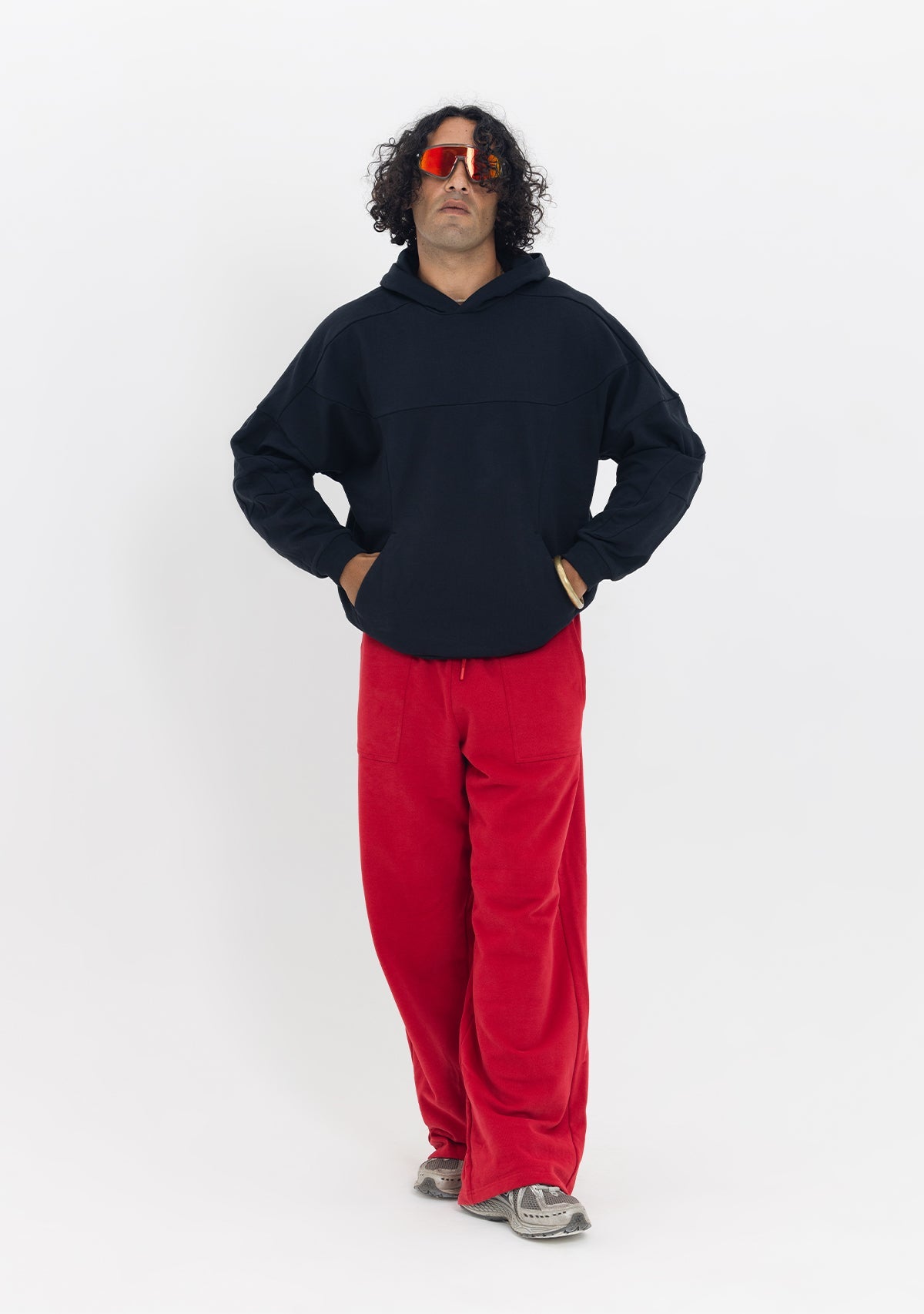 Tiny-Dikiş Detaylı Kapüşonlu Oversize Siyah Sweatshirt-Sweatshirts & Hoodies-6-milagron.live