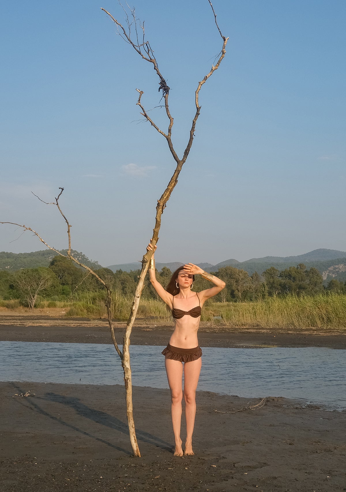 Tiny-Fırfır Detaylı Kahverengi Bikini Altı-Bikini + Mayo-6-milagron.live