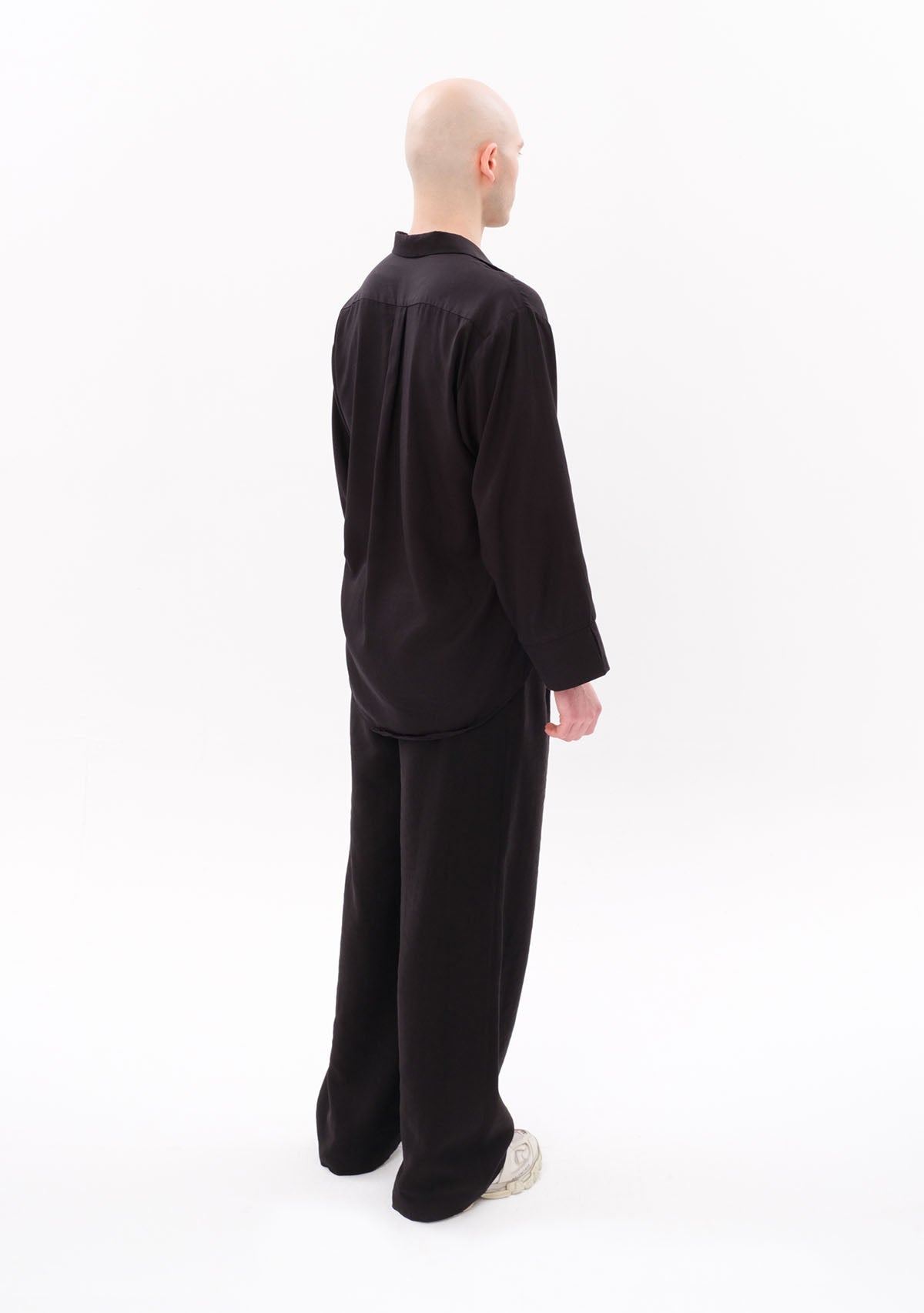 Tiny-Siyah Tencel™ Oversize Gömlek-Gömlek-10-milagron.live