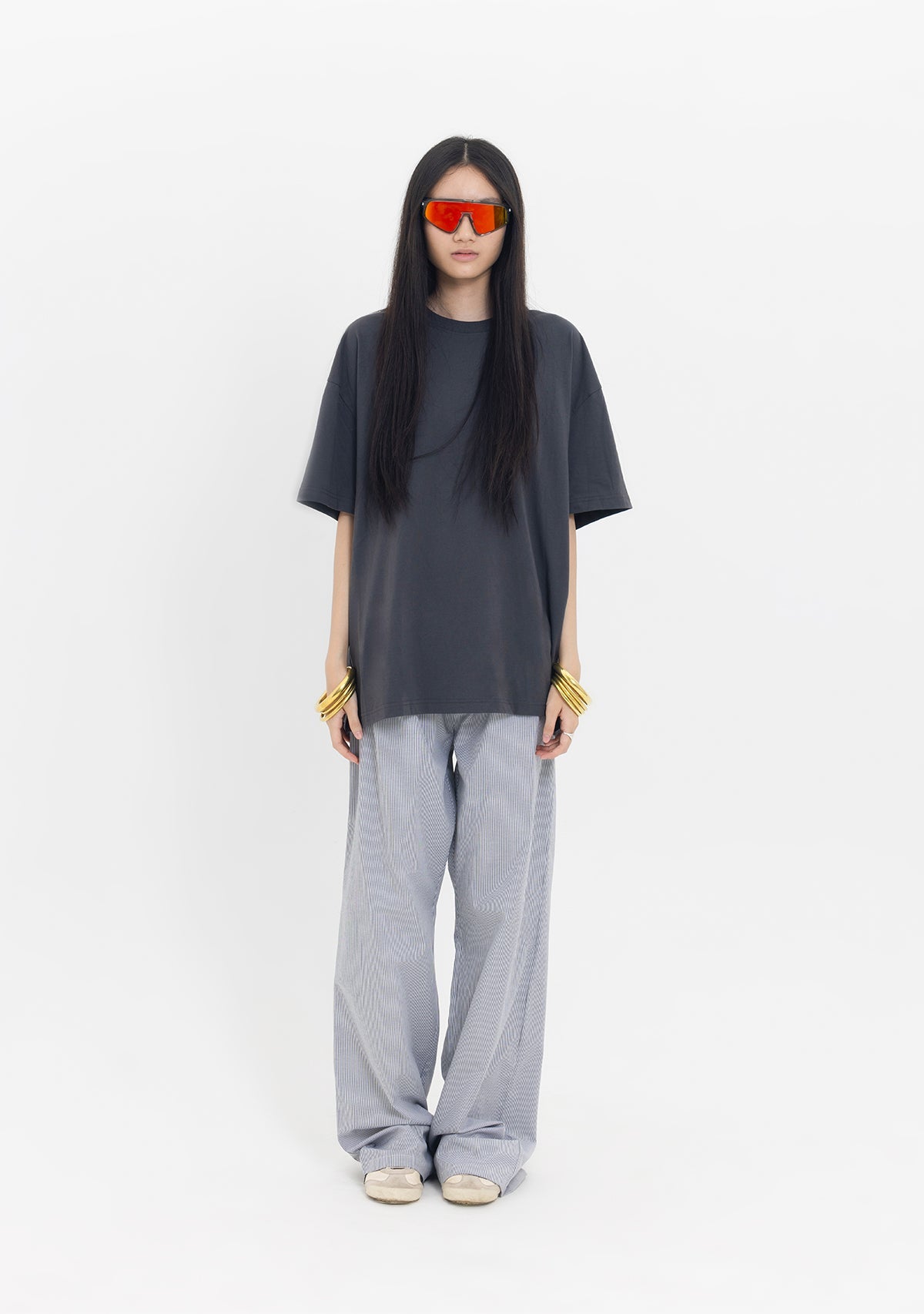 Tiny-Yuvarlak Yaka Oversize Antrasit Tişört-T-Shirts-13-milagron.live
