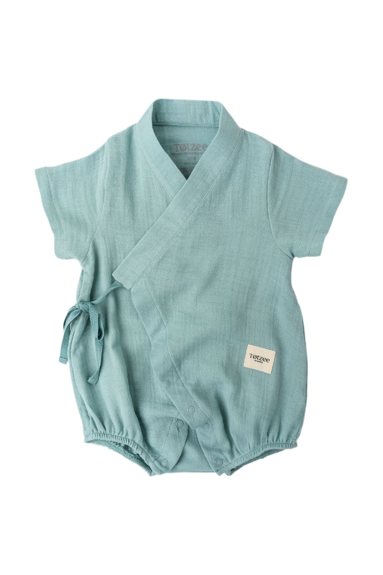 Totzee-Müslin Kısa Kimono Tulum Camgöbeği-Çocuk Elbise & Tulum-1-milagron.live