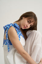 Unexpectedone-Put a Bow on It - Sapphire-Top-2-milagron.live