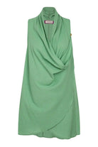 Unexpectedone-Wrapped By Waterfall Tunic - Green-Elbise-1-milagron.live