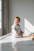 Rose Çiçek Desenli Organik Müslin Pijama Takımı