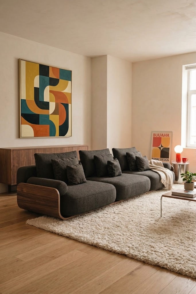 Valnott-Formia 4'lü Koltuk, 310x95x75 Cm-Koltuk-6-milagron.live