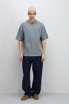 Basic Oversize Bisiklet Yaka Tişört