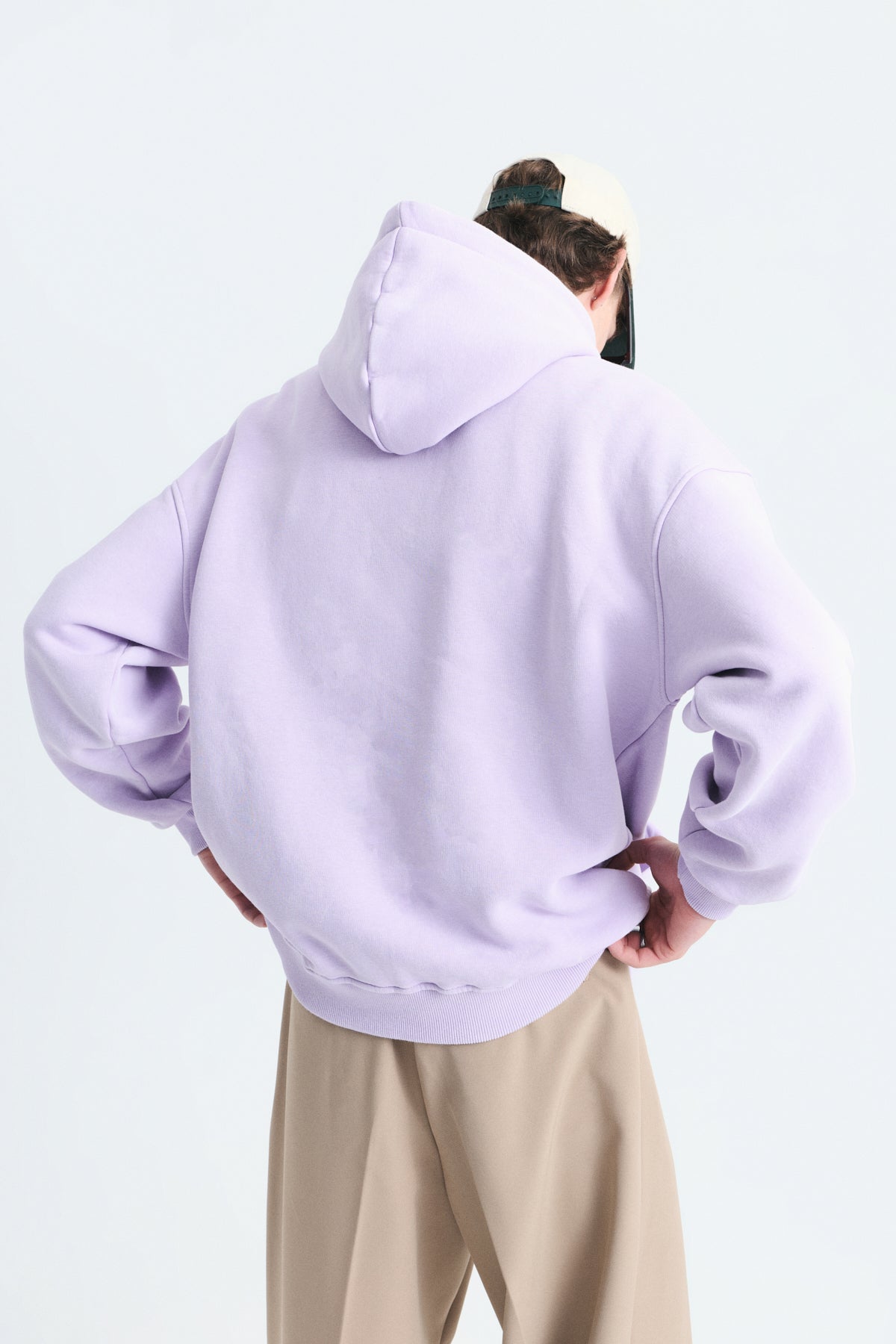 Basic Oversize Yıkamalı Hoodie