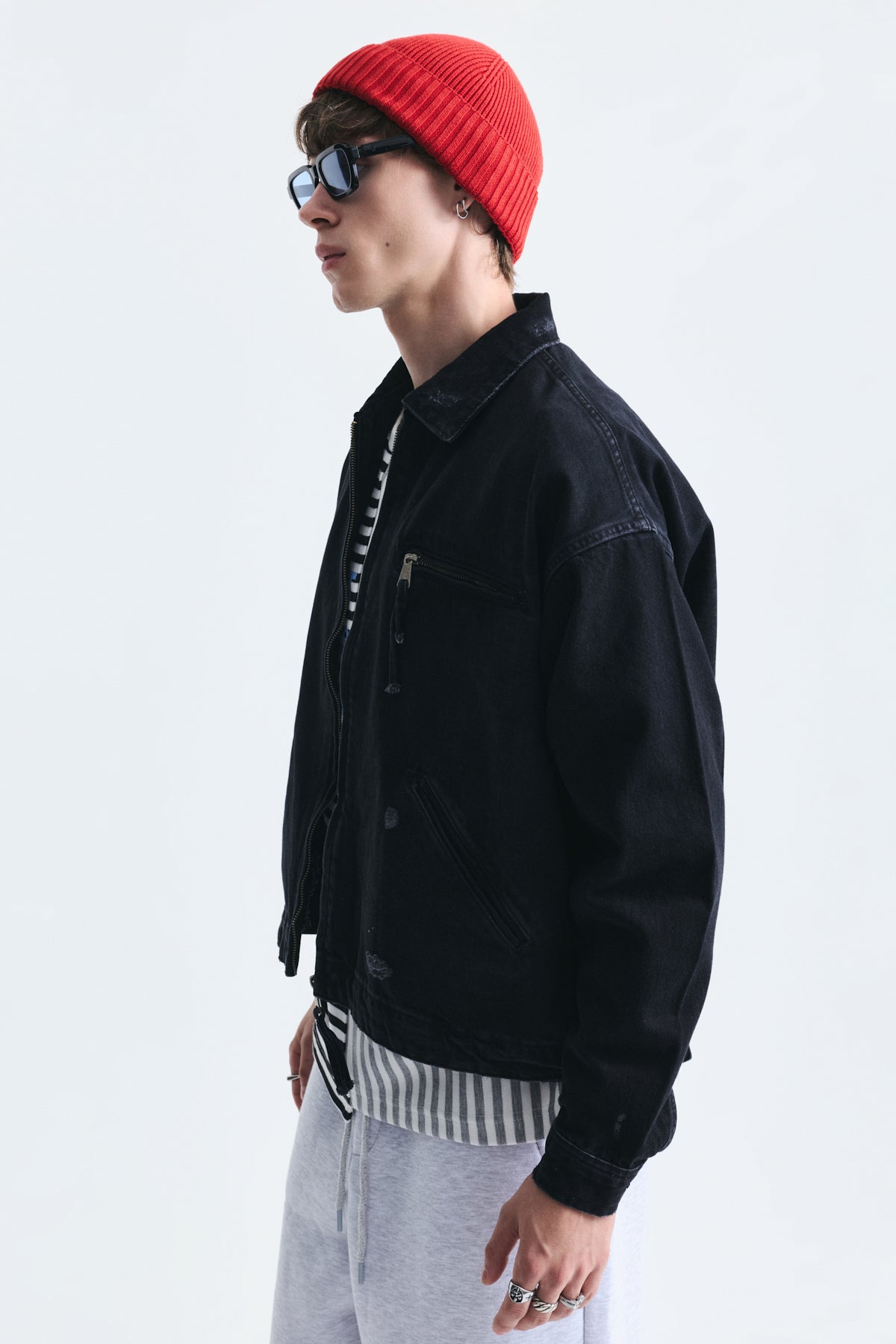 Oversize Fermuar Kapama Kot Mont