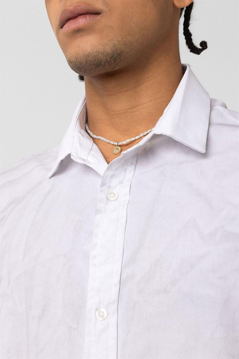 Oversize Yıkamalı Poplin Gömlek - Ekru - 3