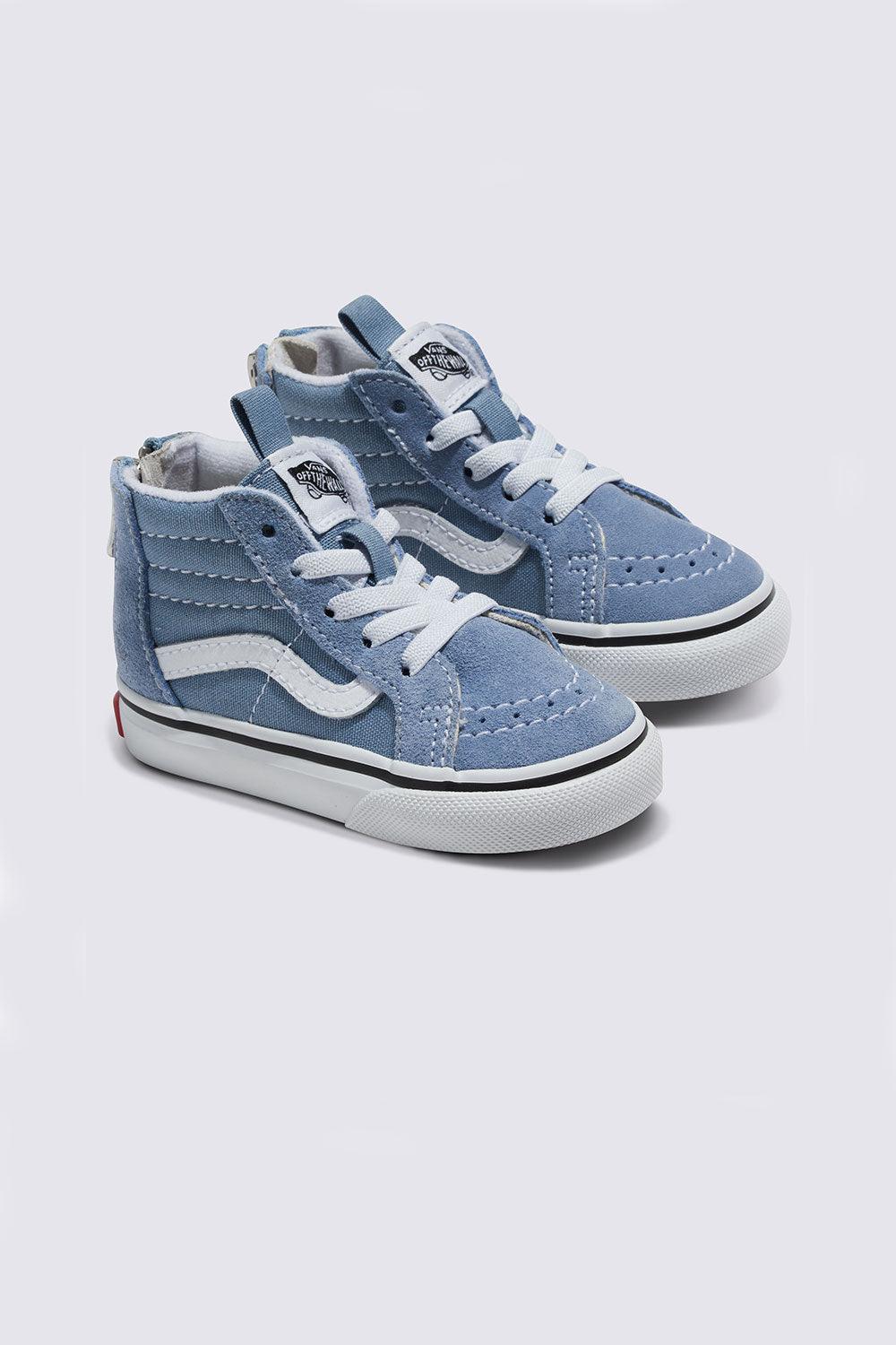 Vans-Kids TD SK8-Hi Zip Dusty Blue-Sneakers-1-milagron.live