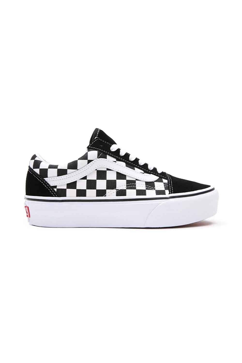 Vans-UA Old Skool Platform Checkerboard Black/True White-Sneakers-1-milagron.live