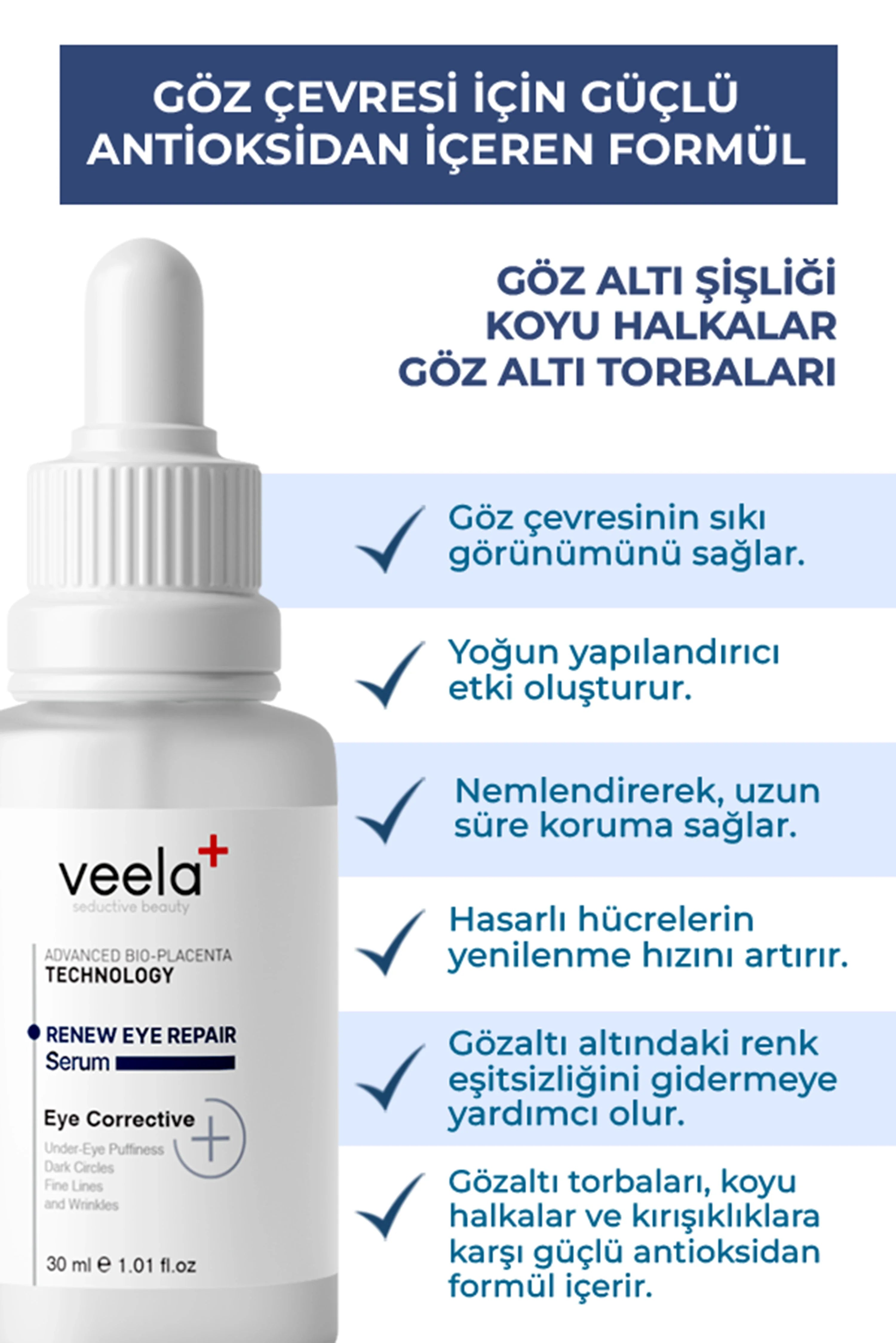 Gözaltı Torbaları, Morluğu Ve Göz Çevresi Kırışıklığı Karşıtı Renew Eye Serum
