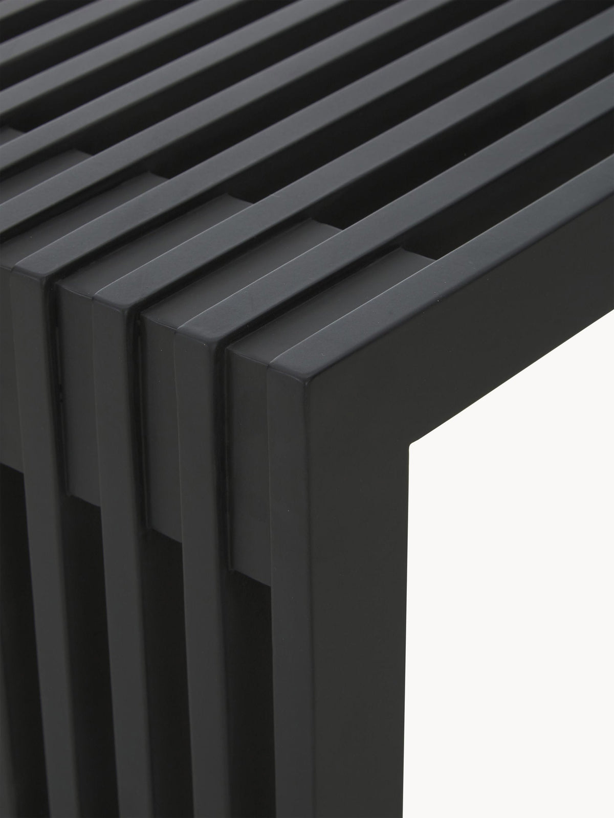 Rib Minimalist Tasarım Siyah Lake Maun Ağacı Bank 104 Cm