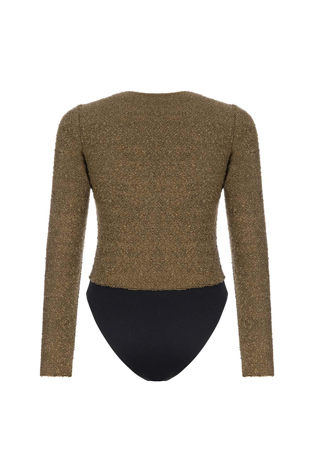 Veryself-Tuscan Bodysuit - Kahverengi-Top-4-milagron.live