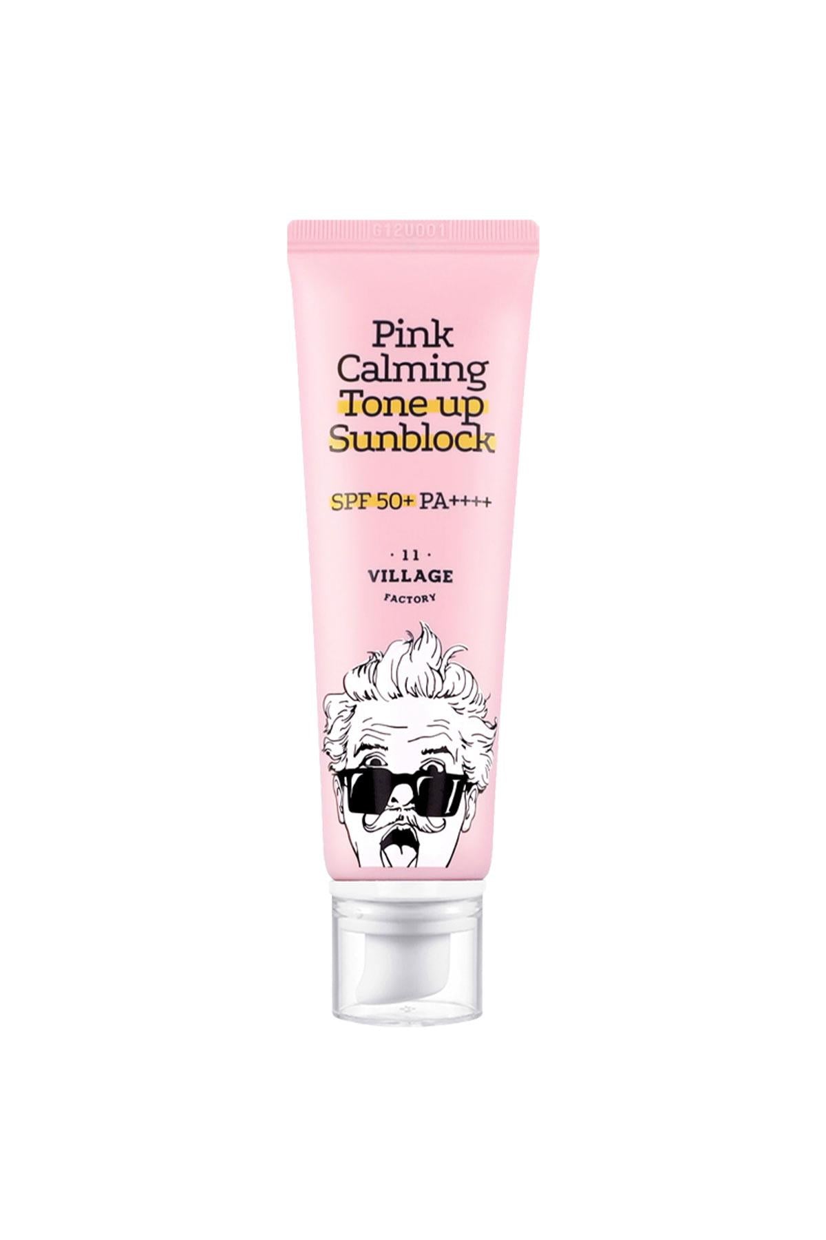 Village 11 Factory-Village 11 Factory Pink Calming Tone Up Sun Block Spf50+ Pa++++ 50ml Güneş Koruyucu & Makyaj Bazı-Güneş Koruyucu-1-milagron.live
