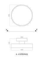 Modern Led Avize Plafonyer Ullgo  40 Cm - 5
