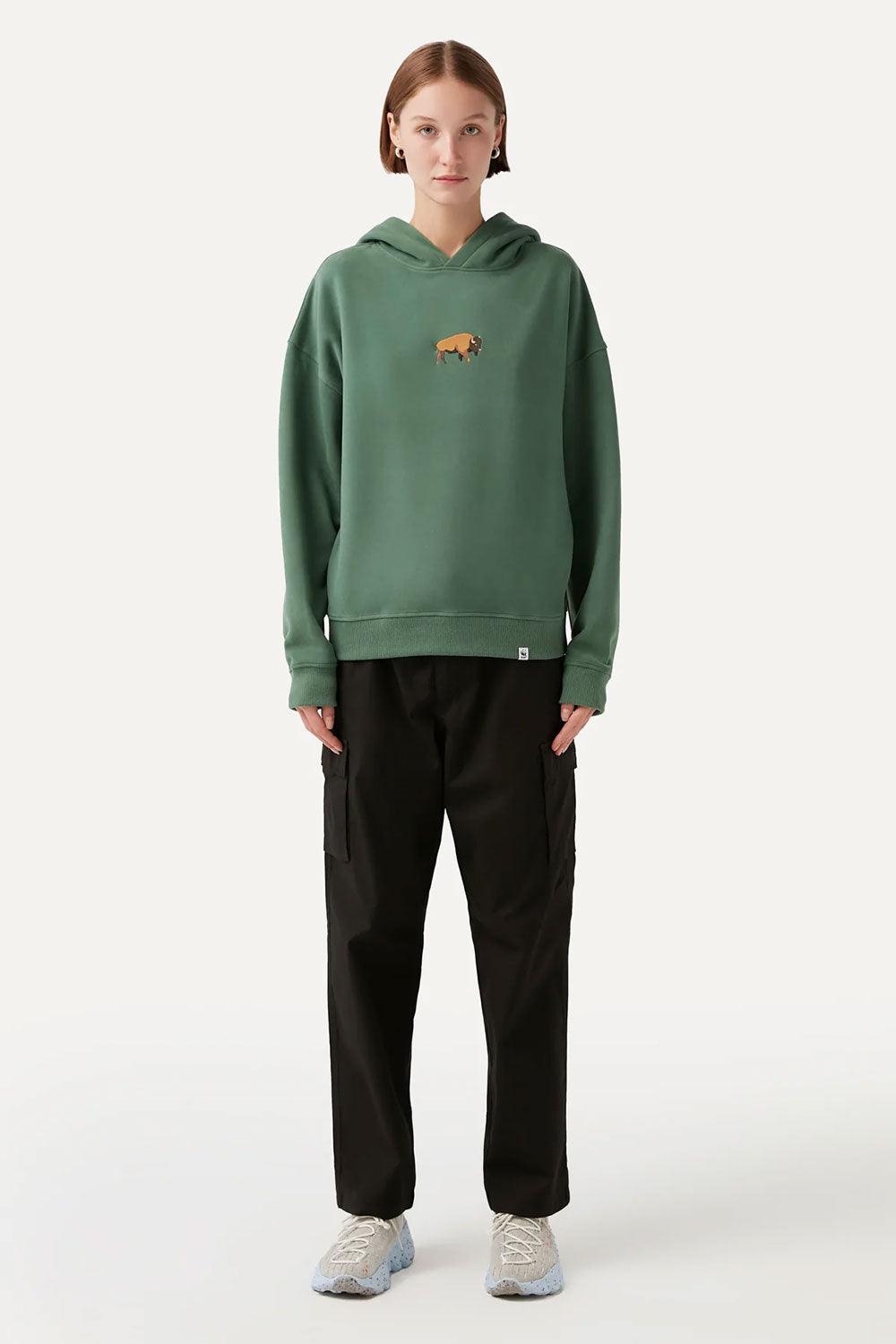 WWF Market-Bizon Hoodie - Su Yeşili-Sweatshirts & Hoodies-7-milagron.live