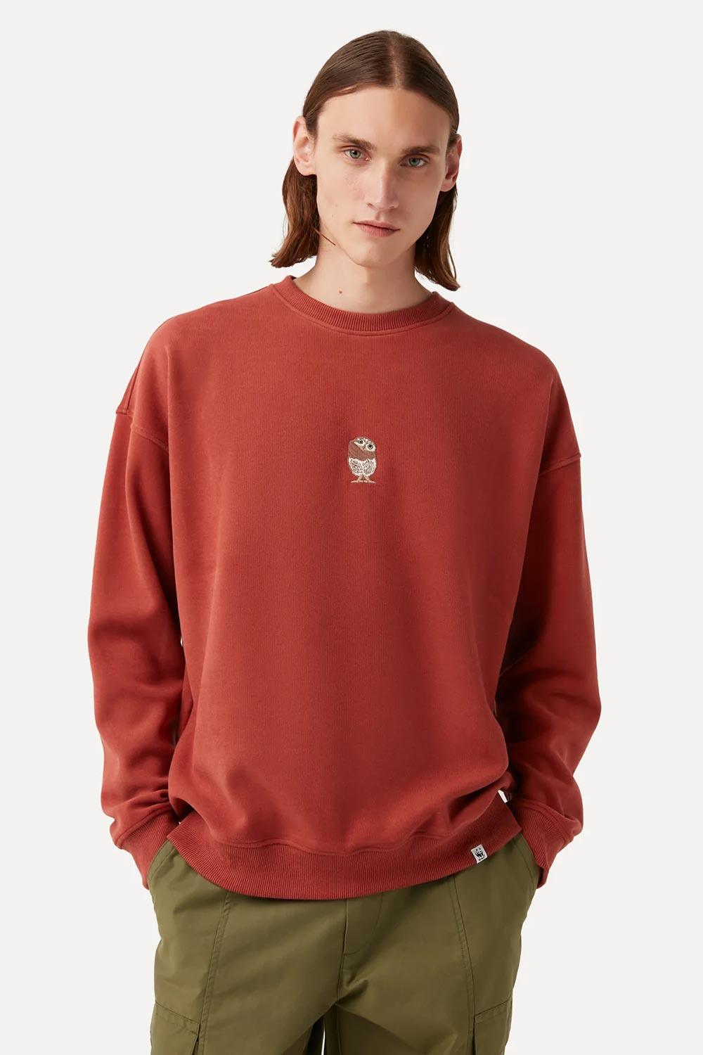 WWF Market-Cin Baykuşu Sweatshirt - Kiremit-Sweatshirts & Hoodies-3-milagron.live