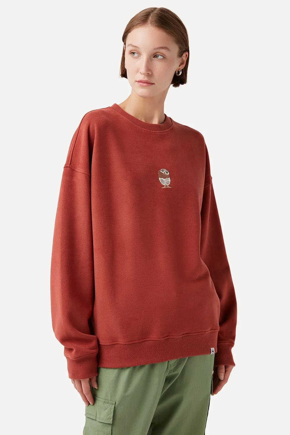 WWF Market-Cin Baykuşu Sweatshirt - Kiremit-Sweatshirts & Hoodies-4-milagron.live