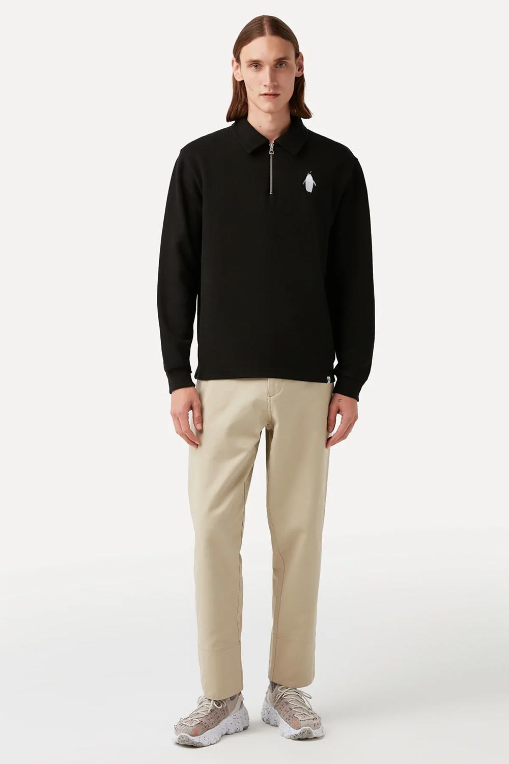 WWF Market-İmparator Penguen Polo Yaka Sweatshirt - Siyah-Sweatshirts & Hoodies-8-milagron.live