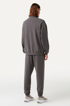 WWF Market-Küçük Mavi Balıkçıl Q-Zip Sweatshirt - Koyu Gri-Sweatshirts & Hoodies-2-milagron.live