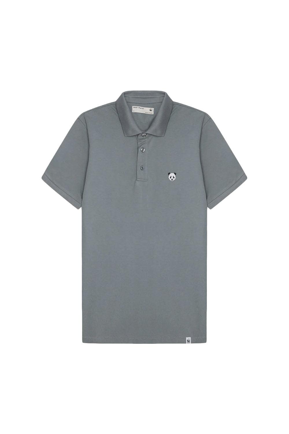 WWF Market-Panda Polo Yaka T-shirt - Gri-T-Shirts-1-milagron.live