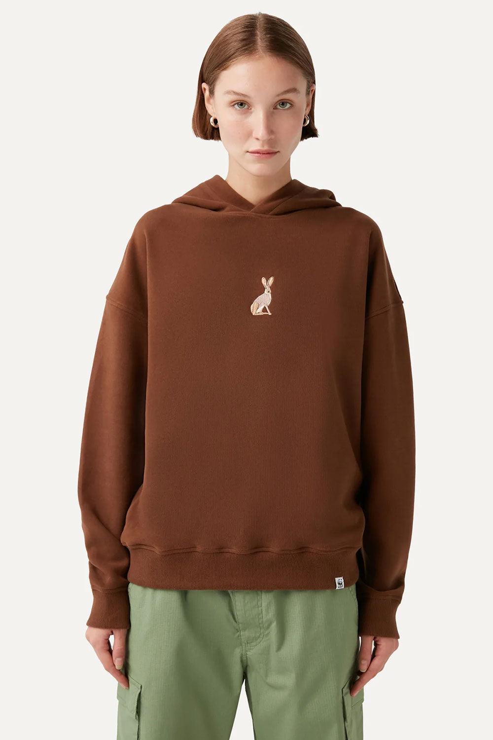 WWF Market-Yaban Tavşanı Hoodie - Kahverengi-Sweatshirts & Hoodies-4-milagron.live